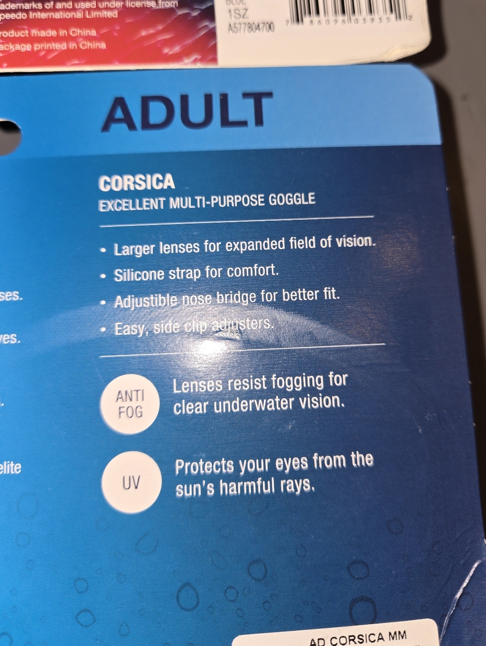 Speedo Adult Mirrored Record Breaker & Corsica Swim Goggles - Blue/Black NEW - Picture 8 of 10